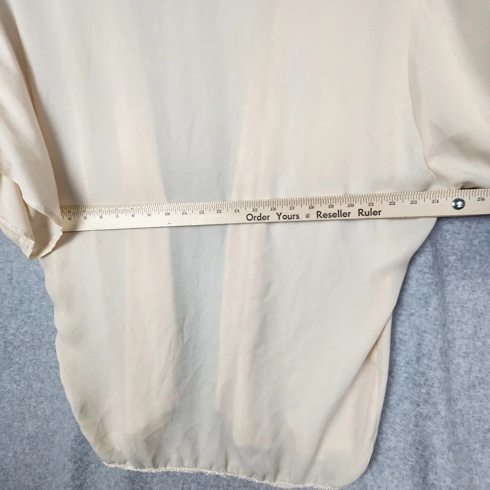 Charlotte Russe Cardigan‎ Womens Small Beige Kimono Lace Shoulder Open Front... - Picture 8 of 9